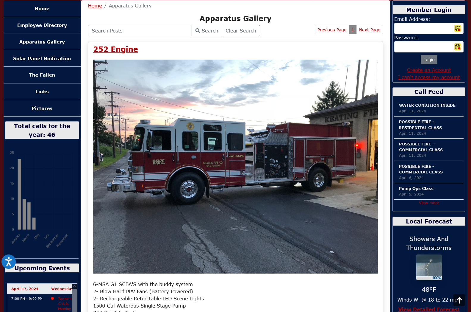 Screenshot Keating Fire Company